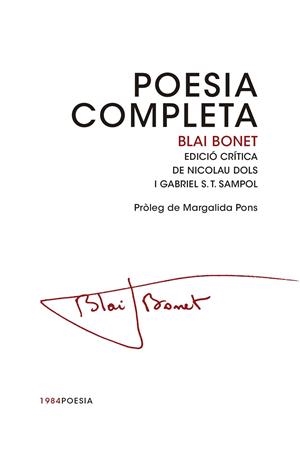 POESIA COMPLETA | 9788415835462 | BONET,BLAI | Llibreria Geli - Llibreria Online de Girona - Comprar llibres en català i castellà