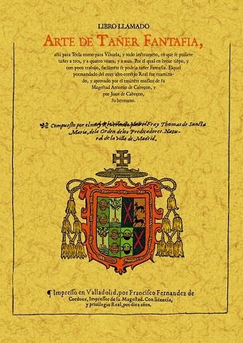 ARTE DE TAÑER FANTASIA | 9788497615907 | DE SANCTA MARÍA,THOMÁS | Libreria Geli - Librería Online de Girona - Comprar libros en catalán y castellano