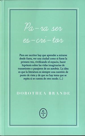 PARA SER ESCRITOR | 9788461699032 | BRANDE,DOROTHEA | Llibreria Geli - Llibreria Online de Girona - Comprar llibres en català i castellà