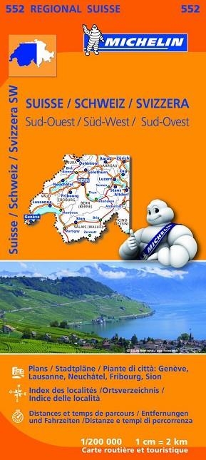 MAPA REGIONAL SUISSE SUD-OUEST/ SCHWEIZ SÜD-WEST/ SVIZZERA SUD.OUEST 552 | 9782067183742 | VARIOS AUTORES | Libreria Geli - Librería Online de Girona - Comprar libros en catalán y castellano