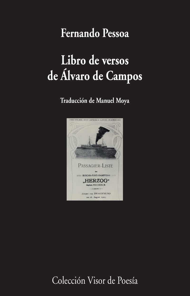 LIBRO DE VERSOS DE ÁLVARO DE CAMPOS | 9788498959116 | PESSOA,FERNANDO | Libreria Geli - Librería Online de Girona - Comprar libros en catalán y castellano