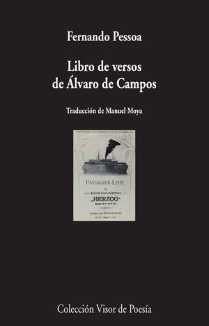 LIBRO DE VERSOS DE ÁLVARO DE CAMPOS | 9788498959116 | PESSOA,FERNANDO | Libreria Geli - Librería Online de Girona - Comprar libros en catalán y castellano