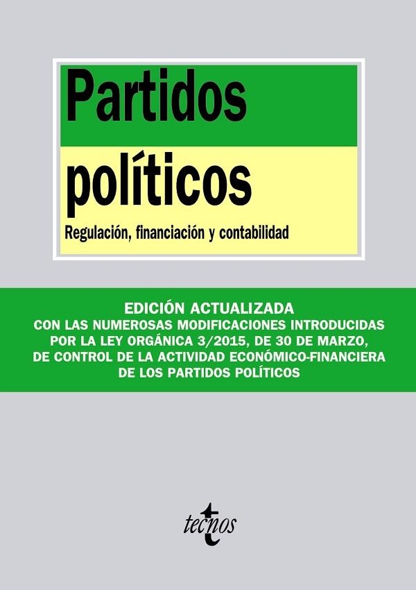 PARTIDOS POLÍTICOS.REGULACIÓN,FINANCIACIÓN Y CONTABILIDAD(ED.2015) | 9788430965960 |   | Llibreria Geli - Llibreria Online de Girona - Comprar llibres en català i castellà