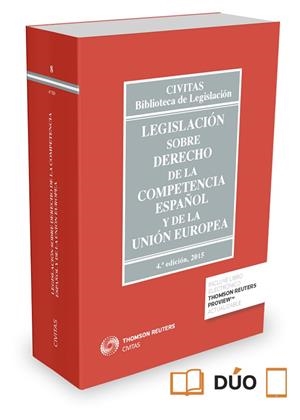 LEGISLACIÓN SOBRE DERECHO DE LA COMPETENCIA ESPAÑOL Y DE LA UNIÓN EUROPEA(4ªEDICION 2015) | 9788447050673 | GUTIÉRREZ HERNÁNDEZ, ALFONSO/VIDAL MARTÍNEZ, PATRICIA | Llibreria Geli - Llibreria Online de Girona - Comprar llibres en català i castellà