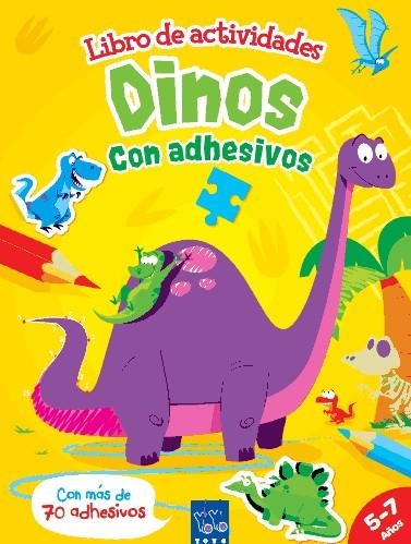 DINOS.LIBRO DE ACTIVIDADES CON ADHESIVOS.MÁS DE 70 ADHESIVOS.5-7 AÑOS | 9788408122807 | YOYO | Libreria Geli - Librería Online de Girona - Comprar libros en catalán y castellano
