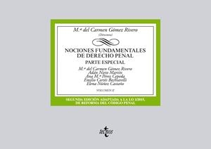 NOCIONES FUNDAMENTALES DE DERECHO PENAL.PARTE ESPECIAL-2(1ª EDICION 2015) | 9788430967780 | GOMEZ RIVERO,Mª DEL CARMEN | Llibreria Geli - Llibreria Online de Girona - Comprar llibres en català i castellà