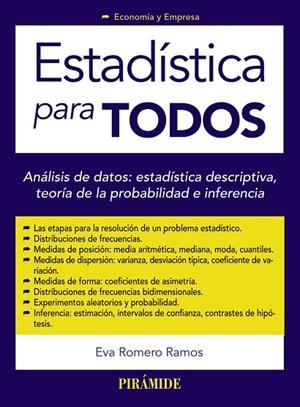 ESTADÍSTICA PARA TODOS | 9788436833263 | ROMERO RAMOS,EVA | Llibreria Geli - Llibreria Online de Girona - Comprar llibres en català i castellà