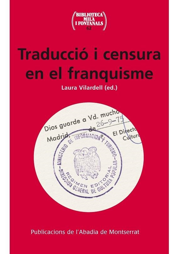 TRADUCCIÓ I CENSURA EN EL FRANQUISME | 9788498838183 | VILARDELL,LAURA (ED.) | Llibreria Geli - Llibreria Online de Girona - Comprar llibres en català i castellà