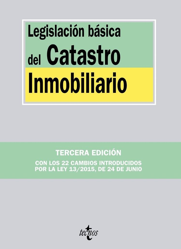 LEGISLACIÓN BÁSICA DEL CATASTRO INMOBILIARIO (3ªED/2016) | 9788430968428 | A.A.V.V. | Llibreria Geli - Llibreria Online de Girona - Comprar llibres en català i castellà