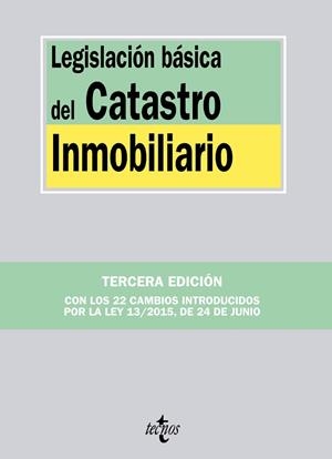 LEGISLACIÓN BÁSICA DEL CATASTRO INMOBILIARIO (3ªED/2016) | 9788430968428 | A.A.V.V. | Llibreria Geli - Llibreria Online de Girona - Comprar llibres en català i castellà