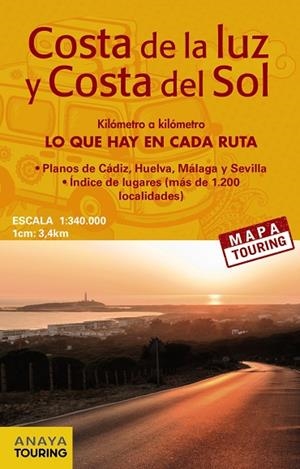 MAPA DE CARRETERES COSTA DE LA LUZ Y COSTA DEL SOL (ESCALA 1:340 000) | 9788499358529 | Llibreria Geli - Llibreria Online de Girona - Comprar llibres en català i castellà