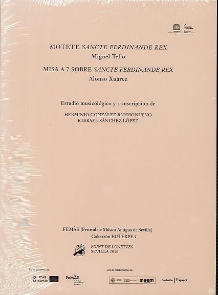 MOTETE SANCTE FERDINANDE REX/MISA A 7 SOBRE SANCTE FERDINANDE REX | 9788496508910 | TELLO,MIGUEL/XUÁREZ,ALONSO | Llibreria Geli - Llibreria Online de Girona - Comprar llibres en català i castellà