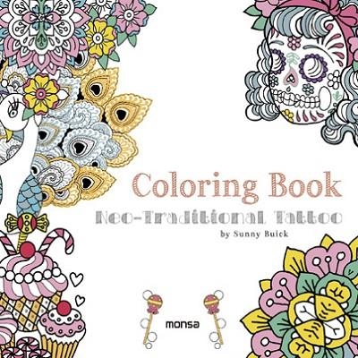 COLORING BOOK.NEO-TRADITIONAL TATTOO | 9788416500307 | Libreria Geli - Librería Online de Girona - Comprar libros en catalán y castellano