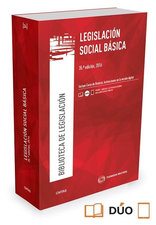 LEGISLACIÓN SOCIAL BÁSICA(35ª EDICION 2016) | 9788491357704 |   | Libreria Geli - Librería Online de Girona - Comprar libros en catalán y castellano
