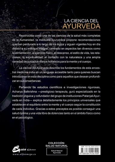 LA CIENCIA DEL AYURVEDA.GUÍA COMPLETA DE LA MEDICINA INDIA TRADICIONAL | 9788484456100 | BALKRISHNA,ACHARYA | Libreria Geli - Librería Online de Girona - Comprar libros en catalán y castellano