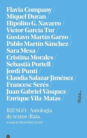 RIESGO.ANTOLOGÍA DE TEXTOS | 9788494489136 | A.A.D.D. | Llibreria Geli - Llibreria Online de Girona - Comprar llibres en català i castellà