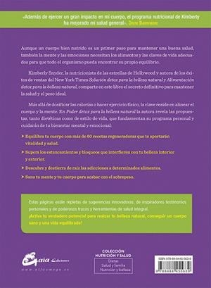 PODER DETOX PARA LA BELLEZA NATURAL | 9788484455639 | SNYDER,KIMBERLY | Llibreria Geli - Llibreria Online de Girona - Comprar llibres en català i castellà