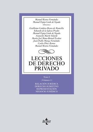 LECCIONES DE DERECHO PRIVADO-1.VOLUMEN-3(EDICION 2017) | 9788430971251 | RIVERA FERNÁNDEZ, MANUEL/ESPEJO LERDO DE TEJADA, MANUEL/CERDEIRA BRAVO DE MANSILLA, GUILLERMO/IGLESI | Libreria Geli - Librería Online de Girona - Comprar libros en catalán y castellano