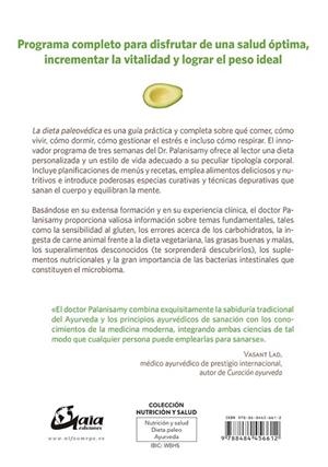 LA DIETA PALEOVÉDICA.PROGRAMA COMPLETO PARA DISFRUTAR DE UNA SALUD ÓPTIMA,INCREMENTAR LA VITALIDAD Y | 9788484456612 | PALANISAMY,AKIL | Llibreria Geli - Llibreria Online de Girona - Comprar llibres en català i castellà