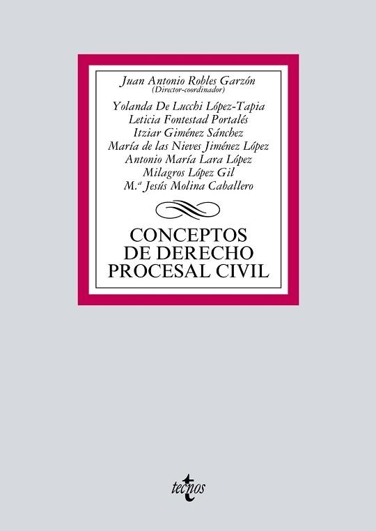 CONCEPTOS DE DERECHO PROCESAL CIVIL | 9788430971589 | ROBLES GARZÓN, JUAN ANTONIO/LUCCHI LÓPEZ-TAPIA, YOLANDA DE/FONTESTAD PORTALÉS, LETICIA/GIMÉNEZ SÁNCH | Libreria Geli - Librería Online de Girona - Comprar libros en catalán y castellano
