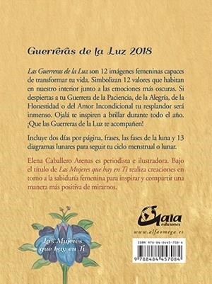 GUERRERAS DE LA LUZ - AGENDA 2018 ILUMINANDO TU CAMINO | 9788484457084 | CABALLERO ARENAS,ELENA | Libreria Geli - Librería Online de Girona - Comprar libros en catalán y castellano