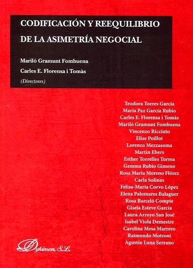 CODIFICACION Y REEQUILIBRIO DE LA ASIMETRIA NEGOCIAL | 9788490858844 | GRAMUNT FOMBUENA,MARIA DOLORS | Libreria Geli - Librería Online de Girona - Comprar libros en catalán y castellano