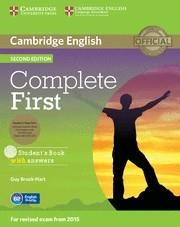 COMPLETE FIRST(STUDENT'S BOOK PACK  WITH ANSWERS WITH CD-ROM) | 9781107698352 | BROOK-HART,GUY | Llibreria Geli - Llibreria Online de Girona - Comprar llibres en català i castellà