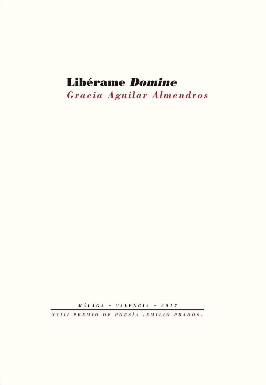 LIBéRAME DOMINE | 9788417143176 | AGUILAR ALMENDROS,GRACIA | Libreria Geli - Librería Online de Girona - Comprar libros en catalán y castellano