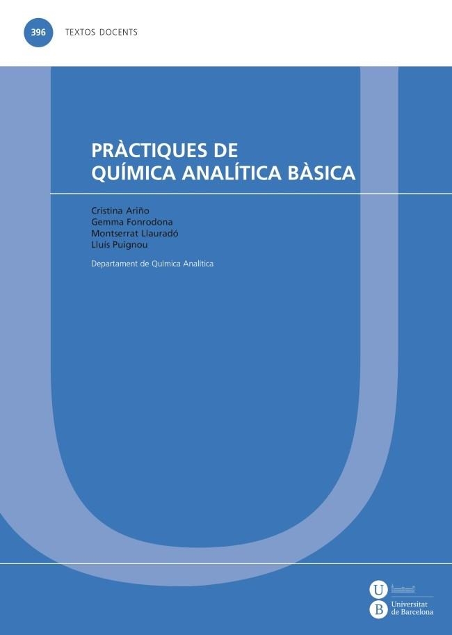 PRàCTIQUES DE QUíMICA ANALíTICA BàSICA | 9788447538881 | VARIOS AUTORES | Libreria Geli - Librería Online de Girona - Comprar libros en catalán y castellano