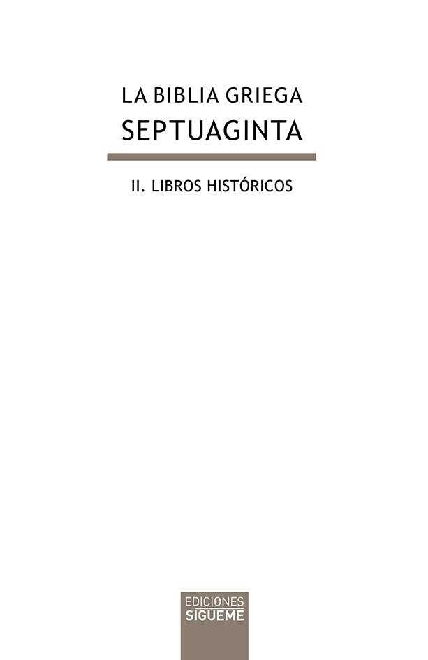 LA BIBLIA GRIEGA.SEPTUAGINTA-2.LIBROS HISTÓRICOS | 9788430117802 |   | Libreria Geli - Librería Online de Girona - Comprar libros en catalán y castellano