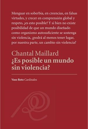 ES POSIBLE UN MUNDO SIN VIOLENCIA? | 9788494823268 | MAILLARD,CHANTAL | Llibreria Geli - Llibreria Online de Girona - Comprar llibres en català i castellà