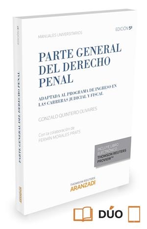 PARTE GENERAL DEL DERECHO PENAL(5ª EDICIÓN 2015) | 9788490988411 | QUINTERO OLIVARES,GONZALO | Libreria Geli - Librería Online de Girona - Comprar libros en catalán y castellano