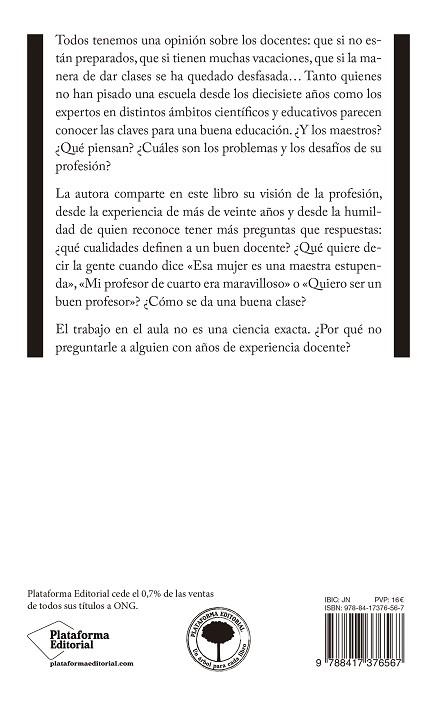 PROFE,UNA PREGUNTA LA DOCENCIA VISTA DESDE DENTRO | 9788417376567 | IBÁÑEZ ÁMEZ,RUTH | Libreria Geli - Librería Online de Girona - Comprar libros en catalán y castellano