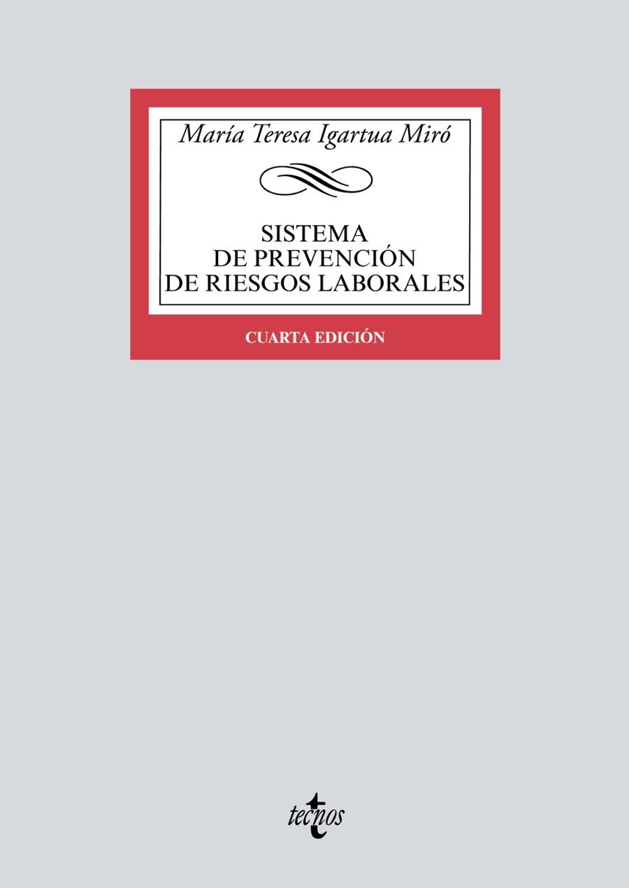 SISTEMA DE PREVENCIÓN DE RIESGOS LABORALES(4ª EDICION 2018) | 9788430974429 | IGARTUA MIRÓ,MARÍA TERESA | Libreria Geli - Librería Online de Girona - Comprar libros en catalán y castellano