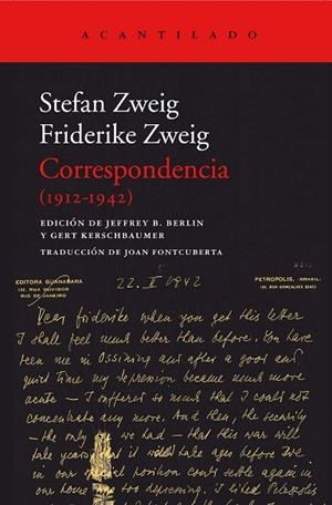 CORRESPONDENCIA(1912-1942) | 9788416748181 | ZWEIG,STEFAN/ZWEIG,FRIEDERICKE | Libreria Geli - Librería Online de Girona - Comprar libros en catalán y castellano