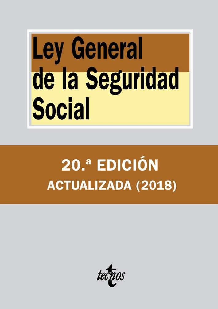 LEY GENERAL DE LA SEGURIDAD SOCIAL(20ª EDICION 2018) | 9788430975150 | Libreria Geli - Librería Online de Girona - Comprar libros en catalán y castellano