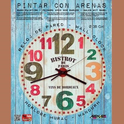 SAND PAINTING RELOJ BISTROT PARIS(38 X 38) | 8437004930781 |   | Llibreria Geli - Llibreria Online de Girona - Comprar llibres en català i castellà