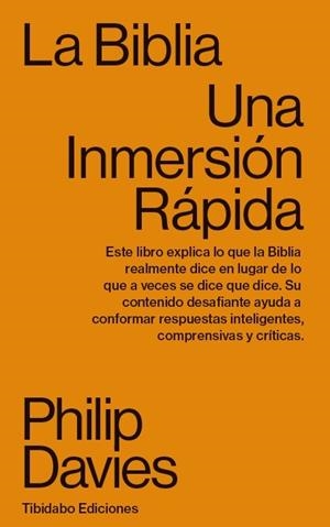 LA BIBLIA.UNA INMERSIÓN RÁPIDA | 9788491178057 | DAVIES,PHILIP | Libreria Geli - Librería Online de Girona - Comprar libros en catalán y castellano