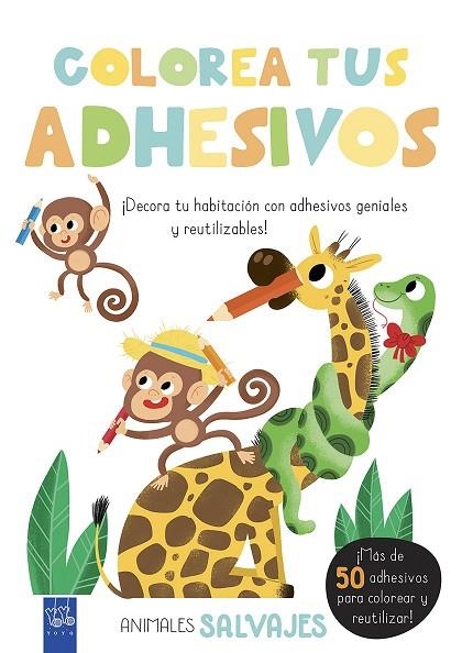 COLOREA TUS ADHESIVOS.ANIMALES SALVAJES | 9788408200482 | Libreria Geli - Librería Online de Girona - Comprar libros en catalán y castellano