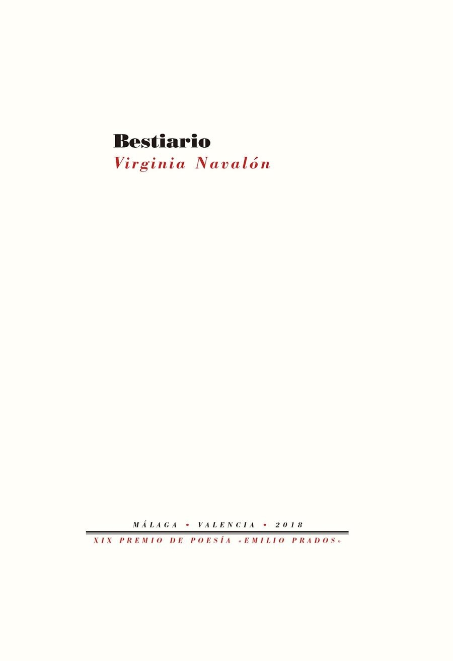 BESTIARIO | 9788417143916 | NAVALÓN,VIRGINIA | Libreria Geli - Librería Online de Girona - Comprar libros en catalán y castellano