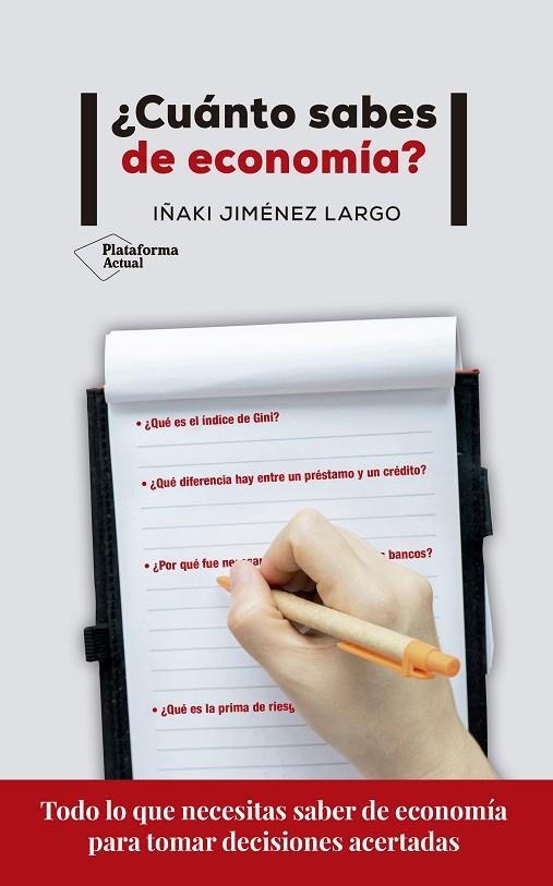 CUÁNTO SABES DE ECONOMÍA? | 9788417622374 | JIMÉNEZ LARGO,IÑAKI | Libreria Geli - Librería Online de Girona - Comprar libros en catalán y castellano