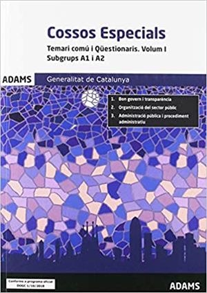 COSSOS ESPECIALS I SUBGRUPS A1 I A2(TEMARI COMÚ-1 I QÜESTIONARI) | 9788491479161 |   | Llibreria Geli - Llibreria Online de Girona - Comprar llibres en català i castellà
