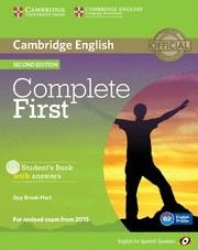 COMPLETE FIRST FOR SPANISH SPEAKERS(STUDENT'S BOOK WITH ANSWERS WITH CD-ROM.SECOND EDITION) | 9788483238158 | BROOK-HART, GUY | Llibreria Geli - Llibreria Online de Girona - Comprar llibres en català i castellà