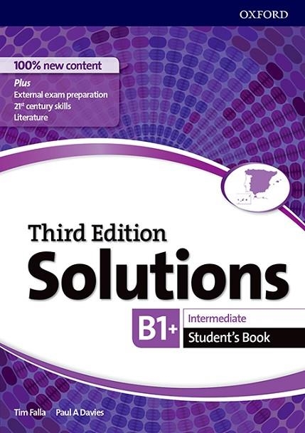 SOLUTIONS INTERMEDIATE(STUDENT'S BOOK.3ER EDITION) | 9780194523653 | FALLA,TIM/DAVIES,PAUL A. | Libreria Geli - Librería Online de Girona - Comprar libros en catalán y castellano