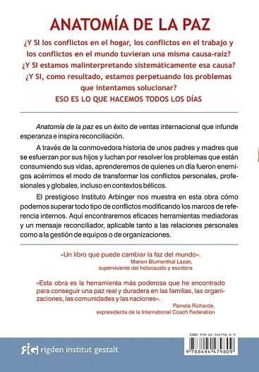 ANATOMÍA DE LA PAZ | 9788494479809 | THE ARBINGER INSTITUTE | Libreria Geli - Librería Online de Girona - Comprar libros en catalán y castellano