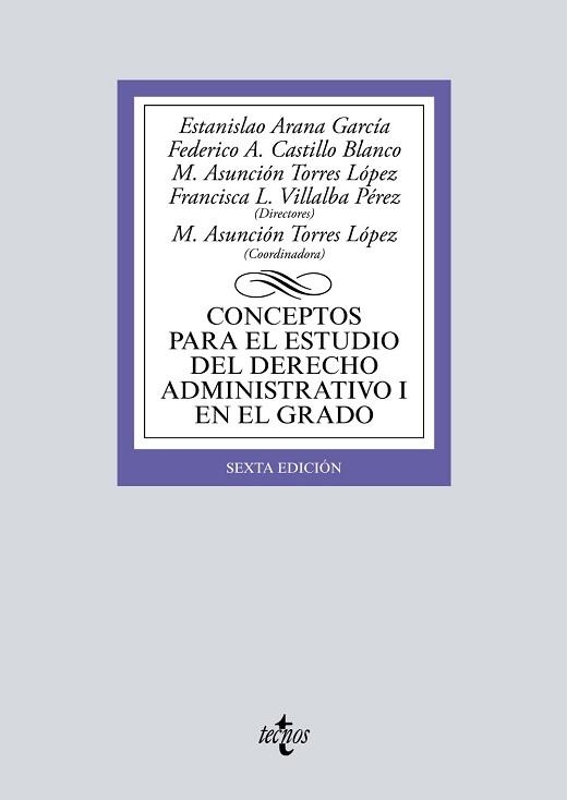 CONCEPTOS PARA EL ESTUDIO DEL DERECHO ADMINISTRATIVO I EN EL GRADO(6ª EDICIÓN 2019) | 9788430977352 | ARANA GARCÍA,ESTANISLAO/CASTILLO BLANCO,FEDERICO A./TORRES LÓPEZ,MARÍA ASUNCIÓN/VILLALBA PÉREZ,F | Llibreria Geli - Llibreria Online de Girona - Comprar llibres en català i castellà