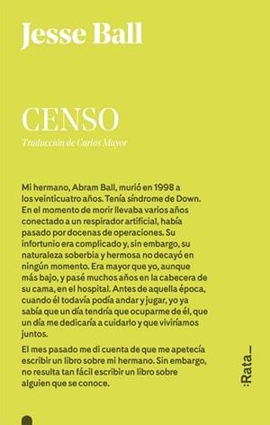 CENSO | 9788416738304 | BALL,JESSE | Libreria Geli - Librería Online de Girona - Comprar libros en catalán y castellano