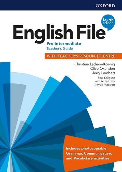 ENGLISH FILE PRE-INTERMEDIATE(TEACHER'S GUIDE WITH TEACHER'S RESOURCE CENTRE) | 9780194037563 | Llibreria Geli - Llibreria Online de Girona - Comprar llibres en català i castellà