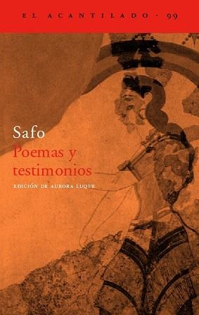 POEMAS Y TESTIMONIOS | 9788417346881 | SAFO | Llibreria Geli - Llibreria Online de Girona - Comprar llibres en català i castellà