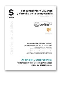 RECLAMACIÓN DE GASTOS HIPOTECARIOS: PLAZOS DE PRESCRIPCIÓN | 9788417788964 | DEPARTAMENTO JURÍDICO DE SEPÍN CONSUMIDORES Y USUARIOS | Libreria Geli - Librería Online de Girona - Comprar libros en catalán y castellano